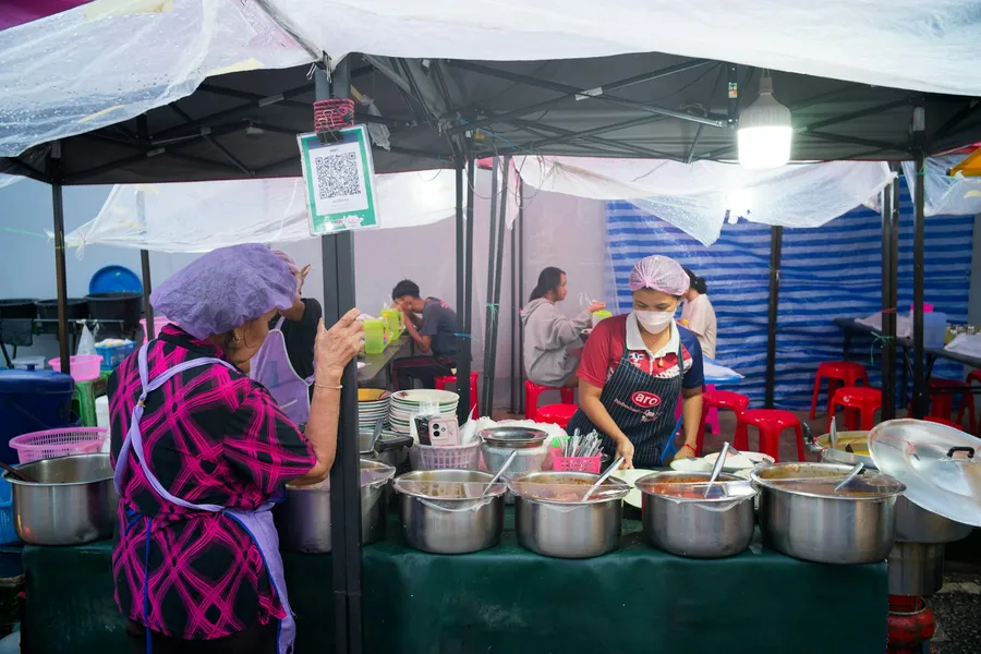 Illustration for Portable Cooking Setup and Market Recipes
