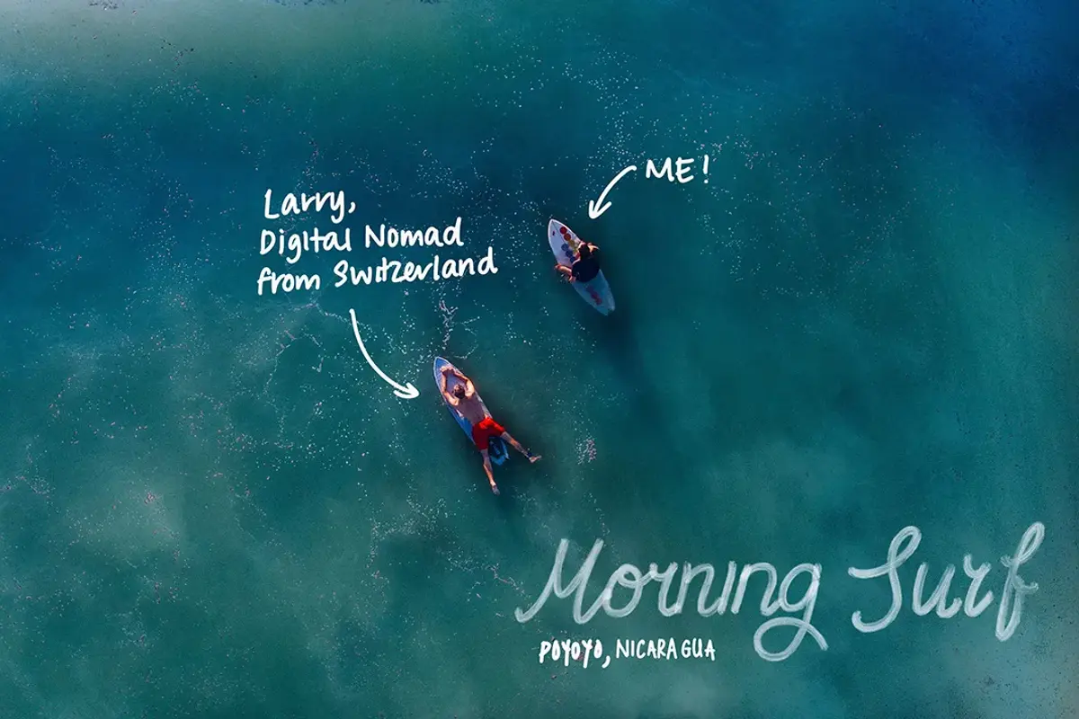 Travel companions navigating a scenic lakeside path