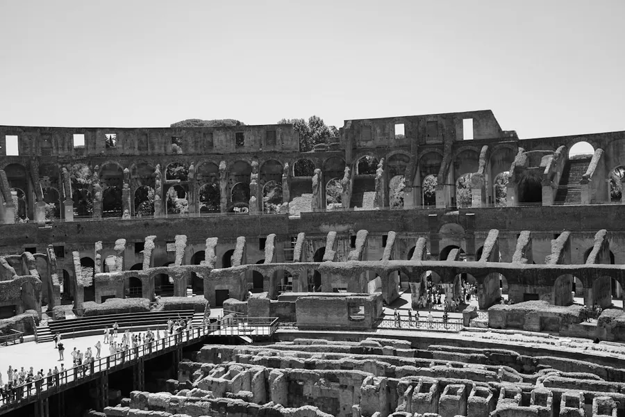 The Colosseum in Rome at golden hour